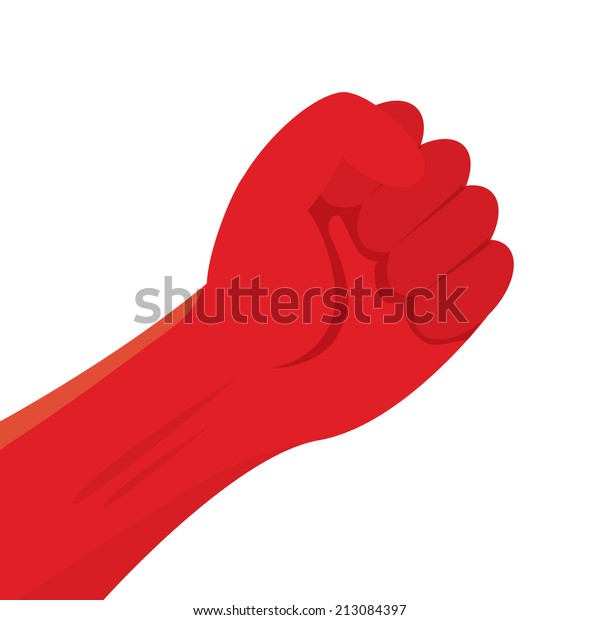 Freedom Concept Vector Red Fist Icon Stock Vector (Royalty Free ...