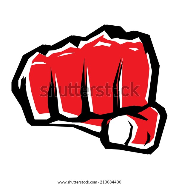 Freedom Concept Vector Red Fist Icon Stock Vector (Royalty Free ...