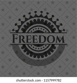 Freedom dark icon or emblem