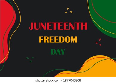 Freedom day celebration banner. Juneteenth concept. Poster, brochure, cover, invitation, greeting card and flyer template.