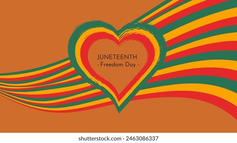 Freedom Day and Juneteenth celebration June 19 as a holiday commemorating Social justice concept or Emancipation and African American history for equal rights celebration. Vector Illustration