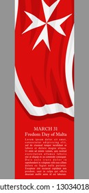 Freedom Day of Malta vector illustration. Suitable for greeting card, poster and banner.