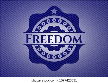  Freedom with denim texture