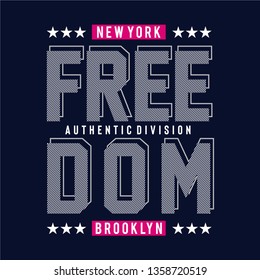 Ilustración vectorial vintada de diseño LIBERTAD para pantalones t - Vector