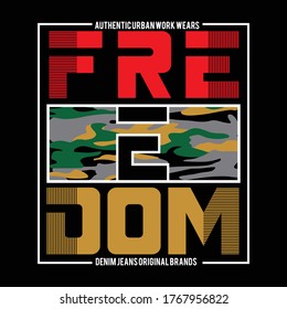 freedom design typography,vector illustration for print 