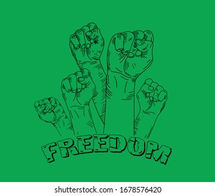 Freedom, drawing and illustation vector art
