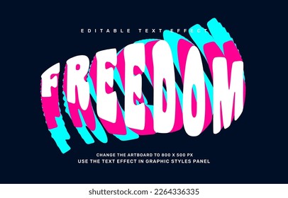 Freedom editable text effect template