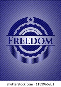 Freedom emblem with jean high quality background