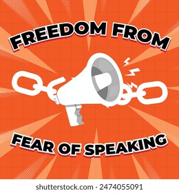 Freedom From Fear of Speaking Day – July 2, 2024, Attractive design, can be used on all social media platforms, beautiful color combination, get it now for your first purchase.