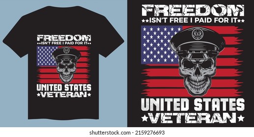 Freedom Fighter Veteran T shirt Design