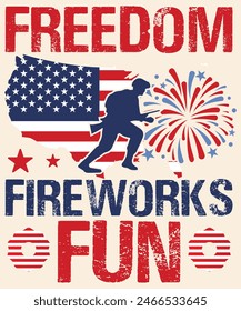 Freedom fireworks fun Graphic Design
