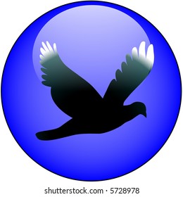 Botão da web Liberdade, voo, pássaro