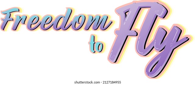 Ilustración de diseño de tipografía por vuelo