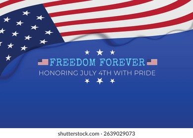 Freedom Forever Poster Honoring July 4th with Pride