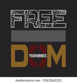 freedom future design typography vector illustration 