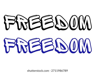 Freiheit Graffiti Wort Vektor Schriftart
Vektorschriftartwort auf weißem Hintergrund