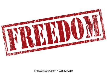 freedom grunge stamp with on vector illustration