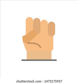 Freedom, Hand, Human, Power, Strength  Flat Color Icon. Vector icon banner Template