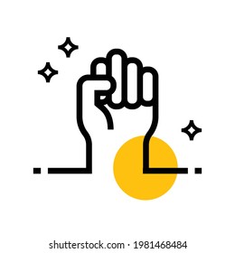 Freedom Hand Vector icon Design