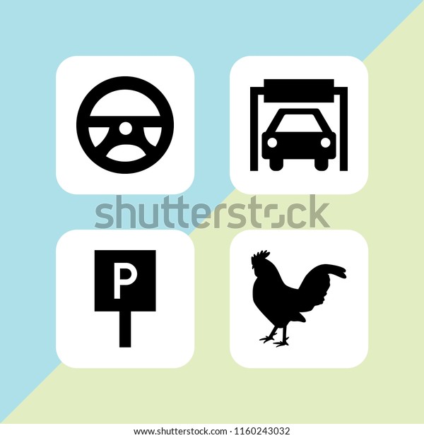 freedom icon. 4 freedom set with bird and car\
vector icons for web and mobile\
app