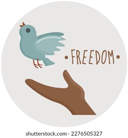 Freedom icon clipart isolated vector illustration