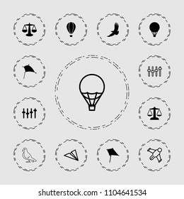 Freedom icon. collection of 13 freedom filled and outline icons such as eagle, kite, scales, equalizer, air balloon, paper plane. editable freedom icons for web and mobile.