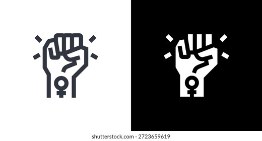 Freedom icon concept with flat Black White Background. Vector illustration.