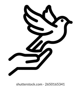 Elemento de icono de libertad para el diseño