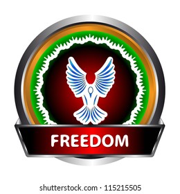 Freedom icon illustration, isolated on a white background