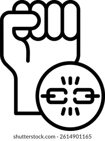 Freedom Icon Line Vector Illustration