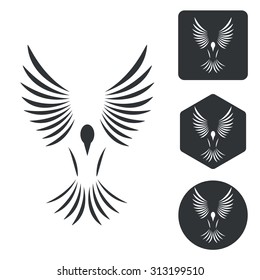 Freedom icon set, monochrome, isolated on white