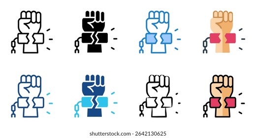 Freedom icon set multiple style collection 
