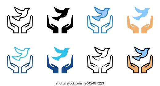 Freedom icon set multiple style collection 
