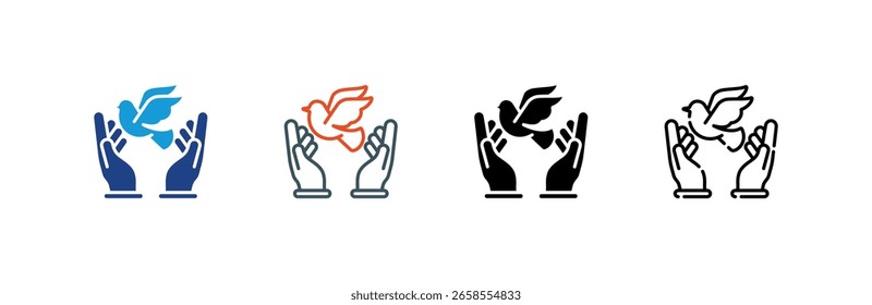 Freedom icon set multiple style collection