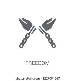 Freedom icon. Trendy Freedom logo concept on white background from Political collection. Suitable for use on web apps, mobile apps and print media.