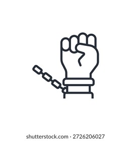 freedom icon. vector.Editable stroke.linear style sign for use web design,logo.Symbol illustration.