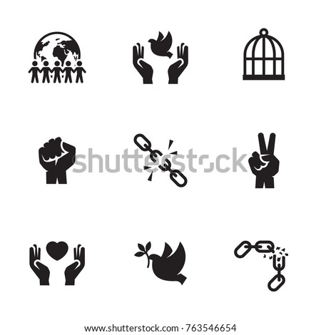 Freedom icons set