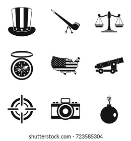 Freedom icons set. Simple set of 9 freedom vector icons for web isolated on white background