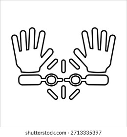 freedom icons. simple line vector illustration
