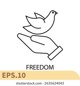 freedom icons  symbol vector elements for infographic web