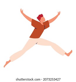 freedom jumping man icon style