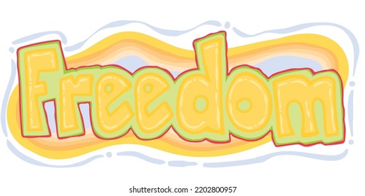 Freedom Letter, the handwritten model is suitable for use with various graphic resources