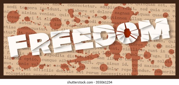 Freedom. Lettering design.