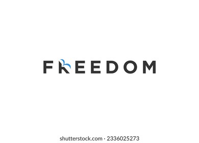 Freedom life logo design fly bird icon symbol humanity non profit organization