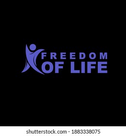 Vector de diseño del logotipo de la libertad de vida