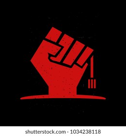Freedom logo. Red and black.