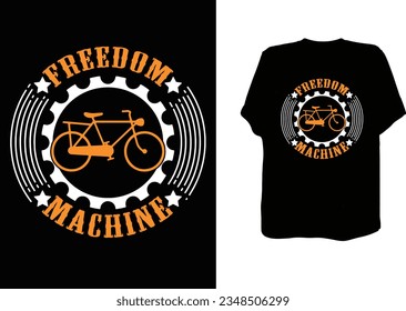 Freedom Machine bicycle t-shirt design