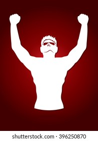 Freedom man graphic vector