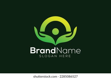 Freedom man logo design template
