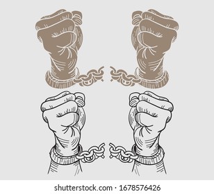 Freiheit für mich! Vektorillustration-Malerei